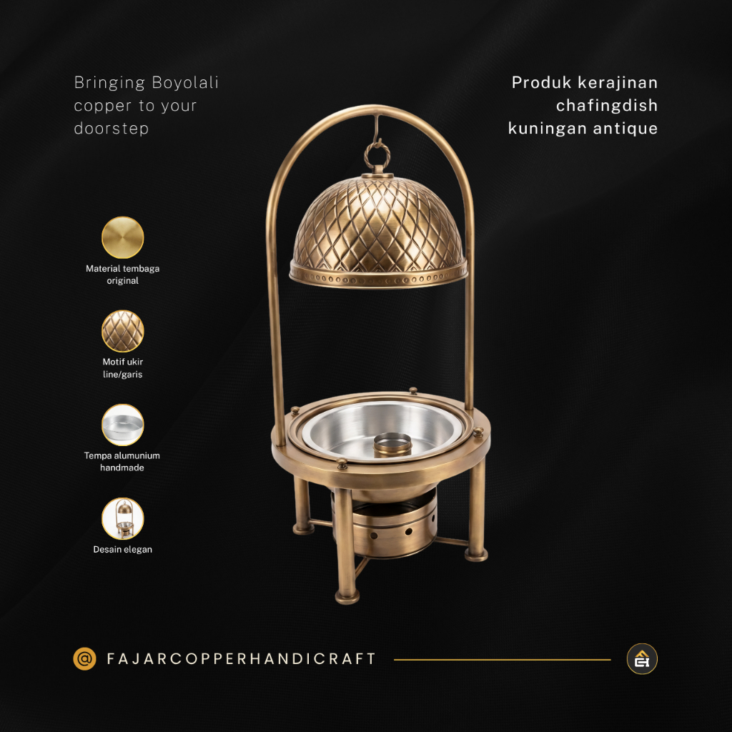 Tempat Saji Prasmanan - Chafing Dish Kuningan Antique Handmade Boyolali - buffet prasmanan Hotel & C