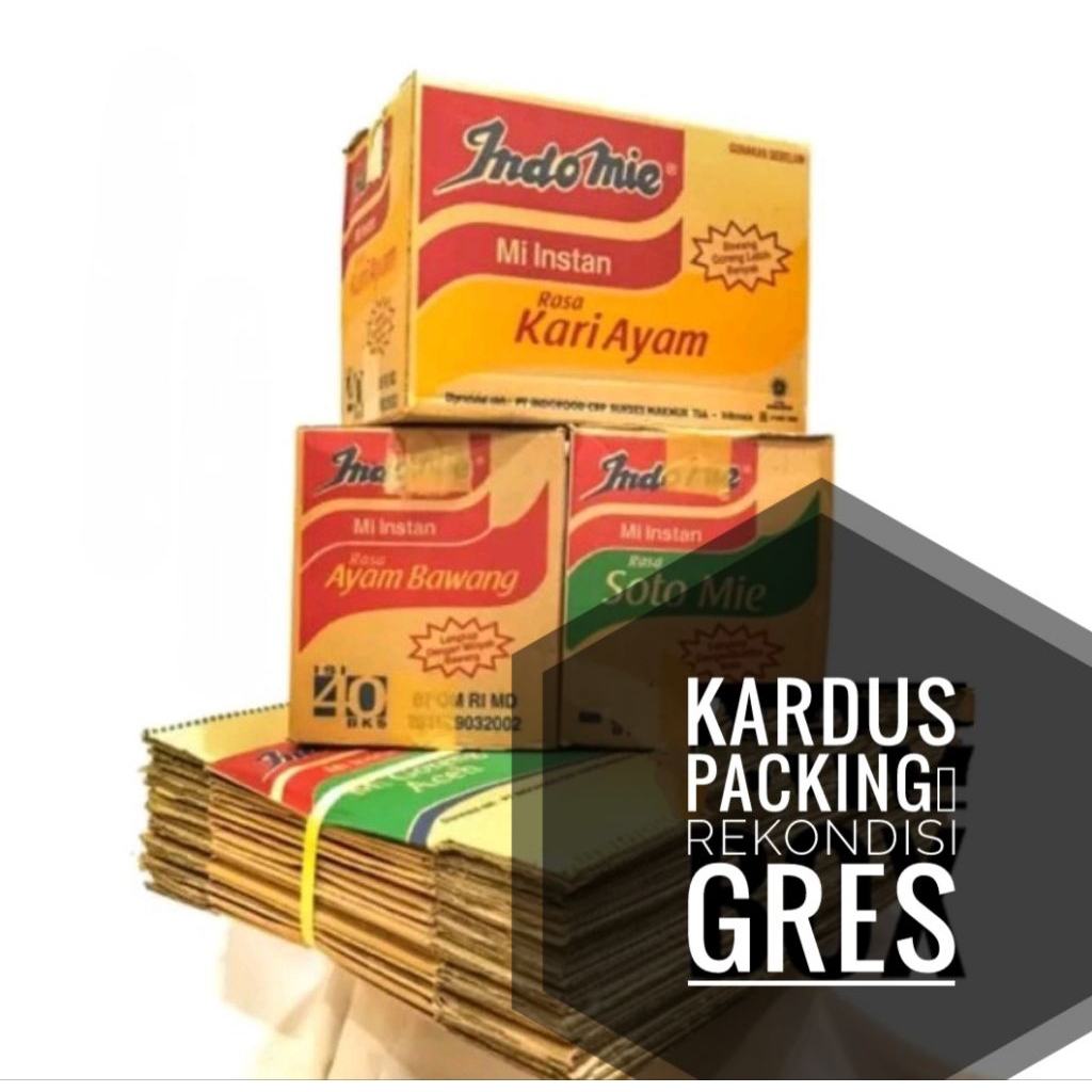Kardus packing Rekondisi box mie kayak pakai