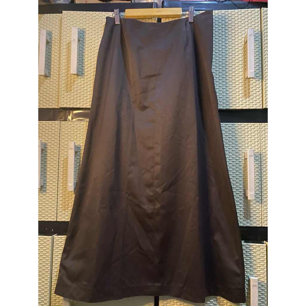 PL ROK KATUN TEBAL POLOS MAHOGANI WANITA CANTIK POL