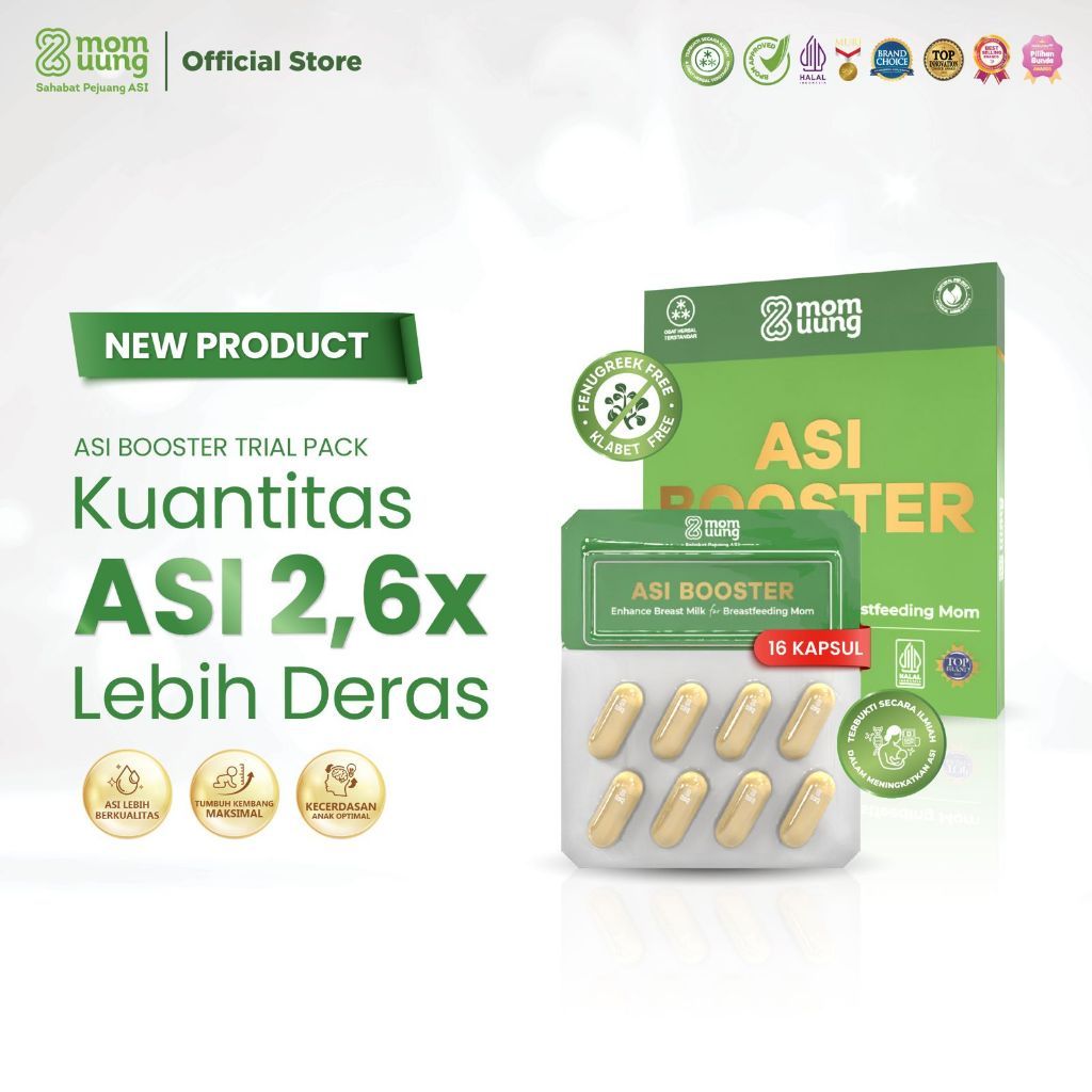 [NEW PRODUCT] Mom Uung ASI Booster Trial Pack 16 Kapsul - ASI 2,6x Lebih Deras dan Berkualitas - Pel