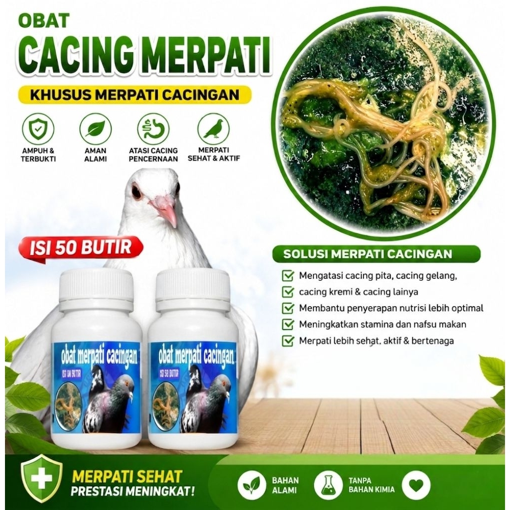 Obat Cacing Merpati 100% Original Isi 100 Pil Efektif berantas Cacingan - vetafarm verselelaga vetab