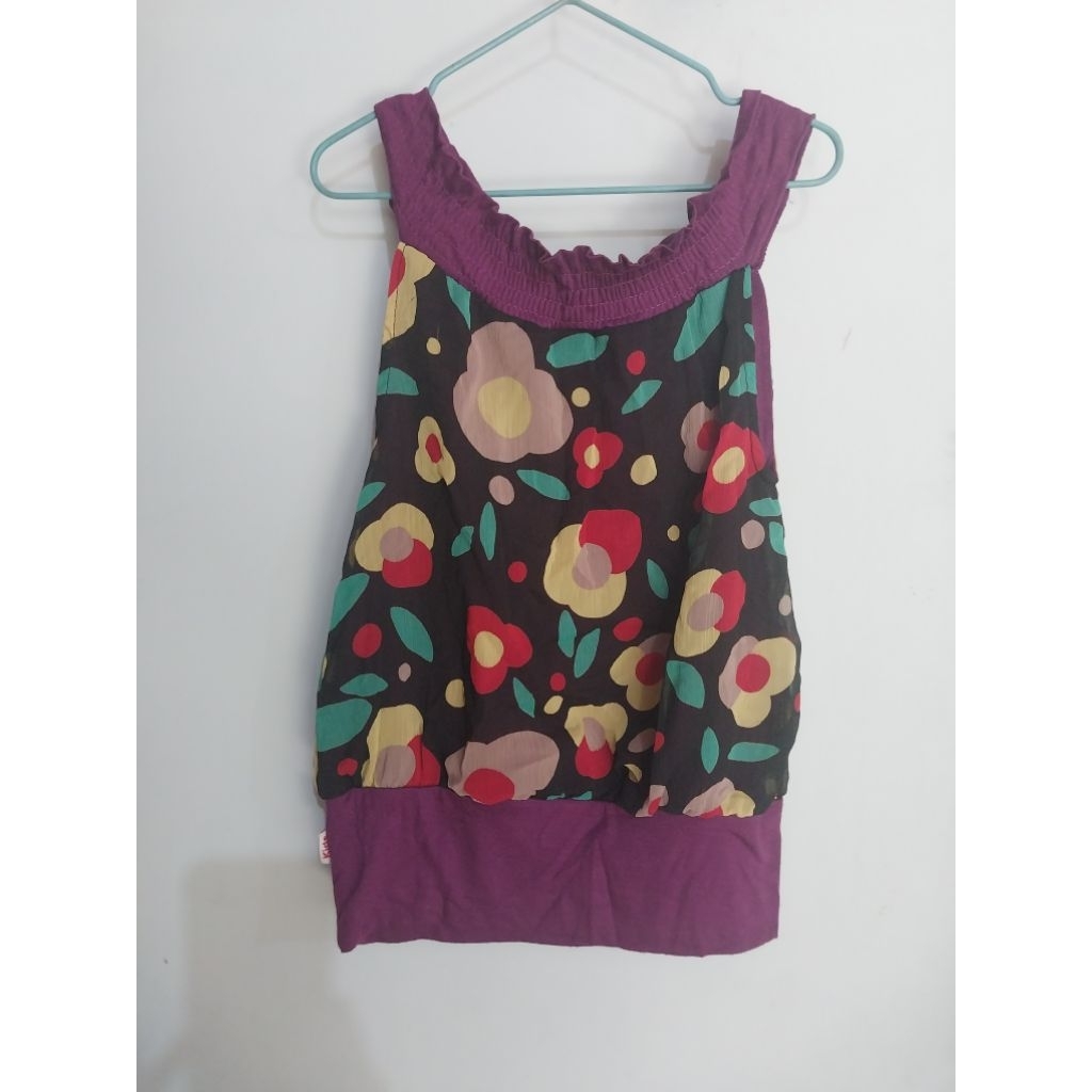 SALE 80 % BLOUSE kutung  ANAP  motif bunga utk anak usia 5-7 thn preloved