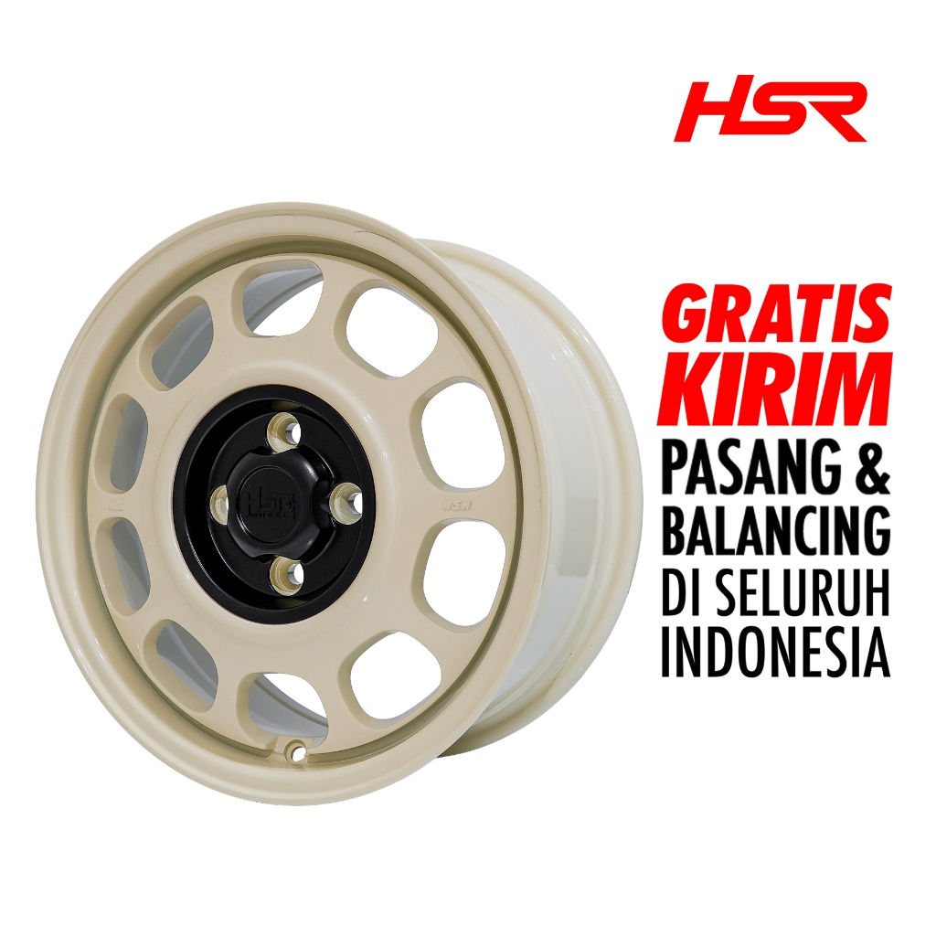 Hsr Wheel - Velg Klg 1390 Ring 15 Lubang 4 Offset 42 Vanilla Ice