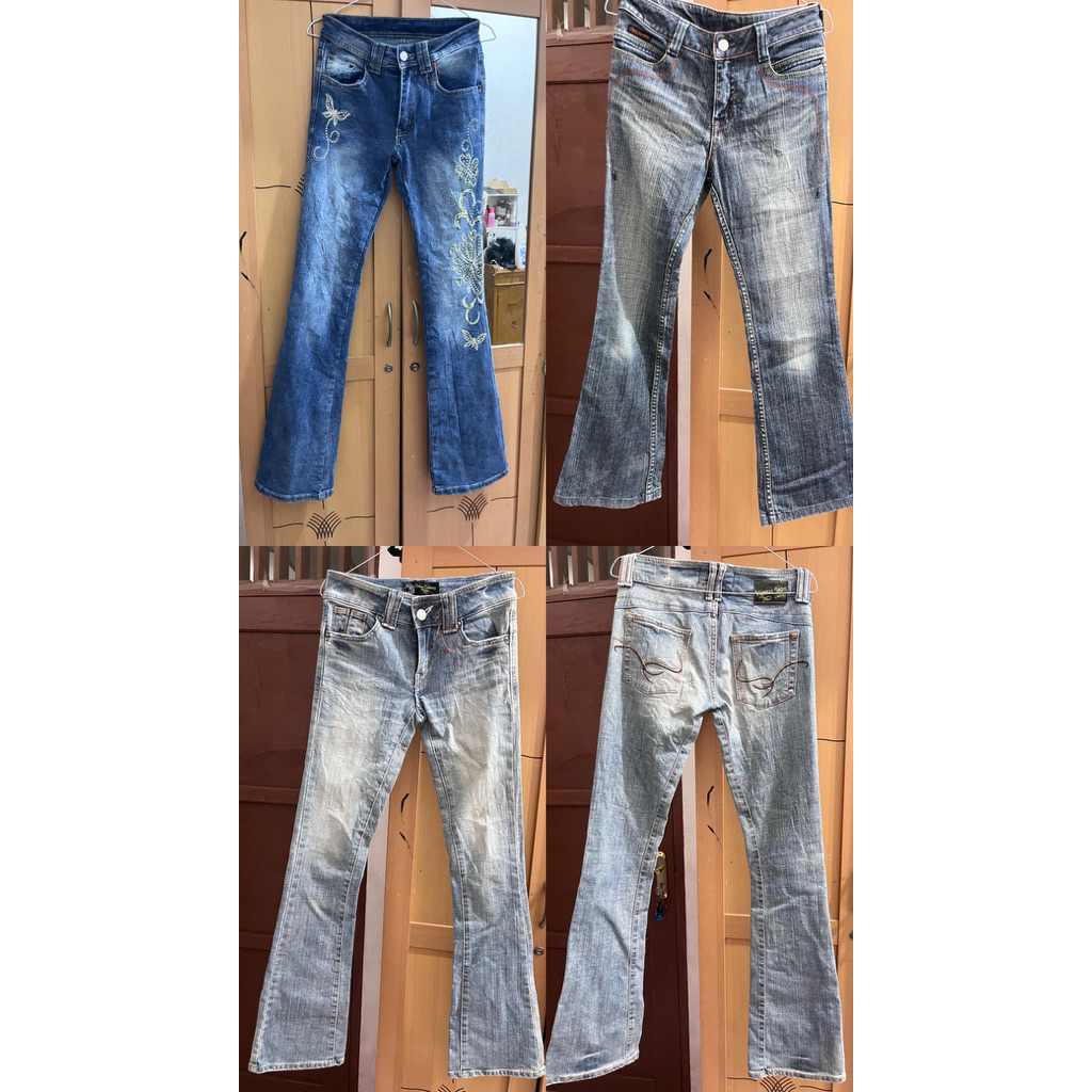 Flare Jeans / Cutbray / Jeans bordir / Celana bordir / Celana morikei / bawahan morikei