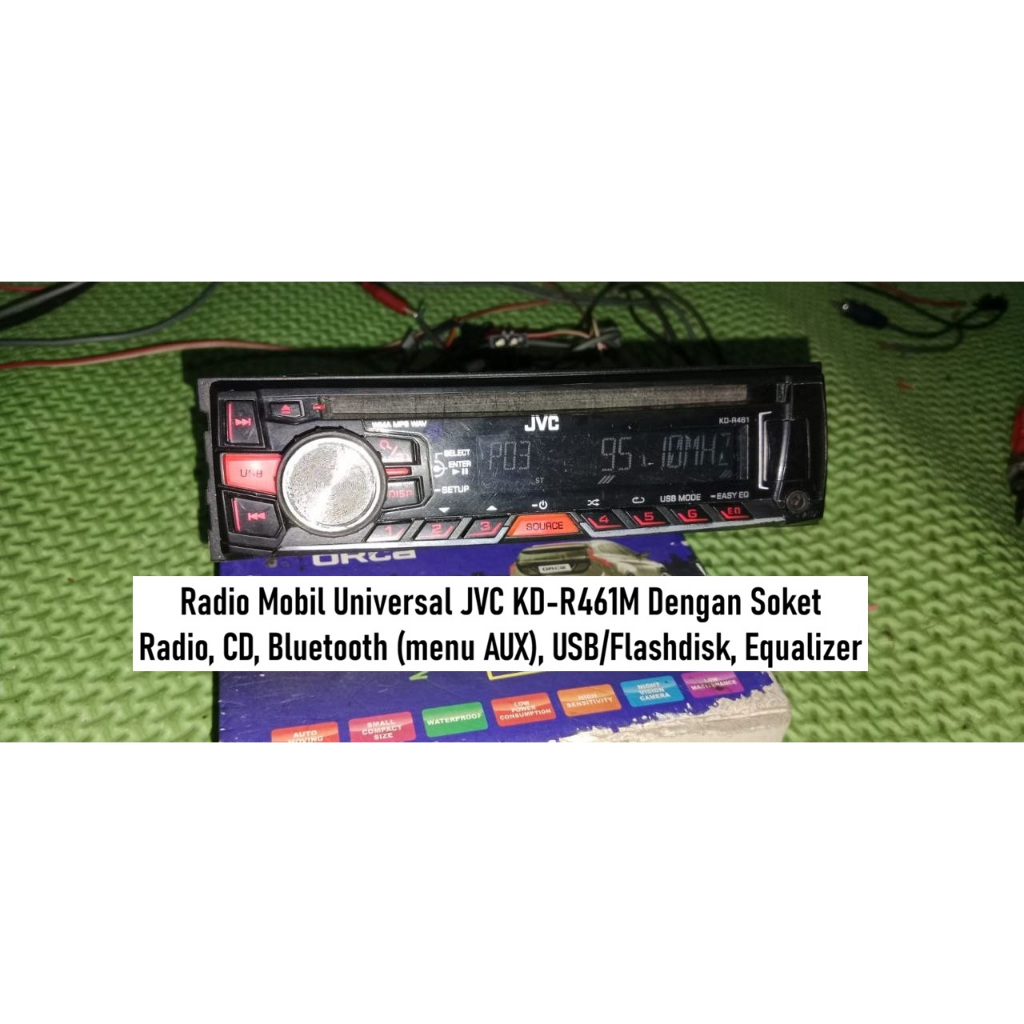 Tape Mobil Universal Radio Unit JVC KD-R461M Dengan Soket | Sudah Bluetooth | Kondisi Bekas