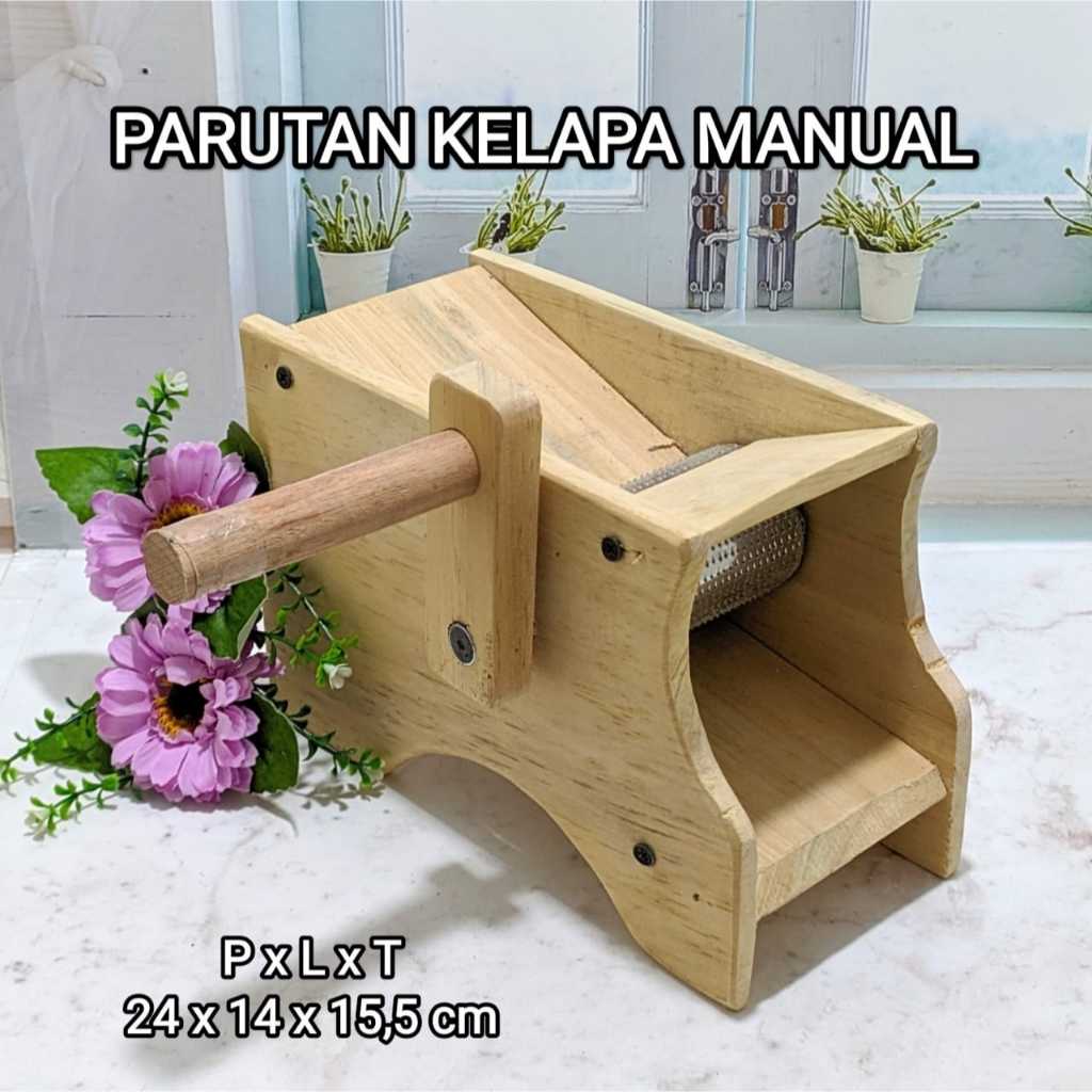 PARUTAN KELAPA / UBI MANUAL SERBAGUNA BAHAN KAYU ROLL STAINLESS STEEL / MESIN PARUT KELAPA MULTIFUNG
