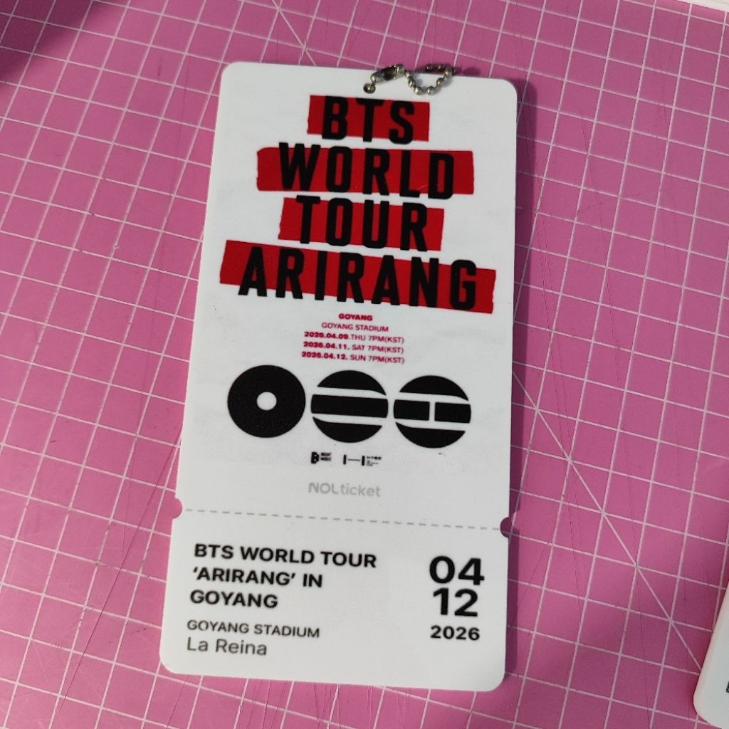 custom tiket AKRILIK KONSER BTS WORLD ARIRANG BTS