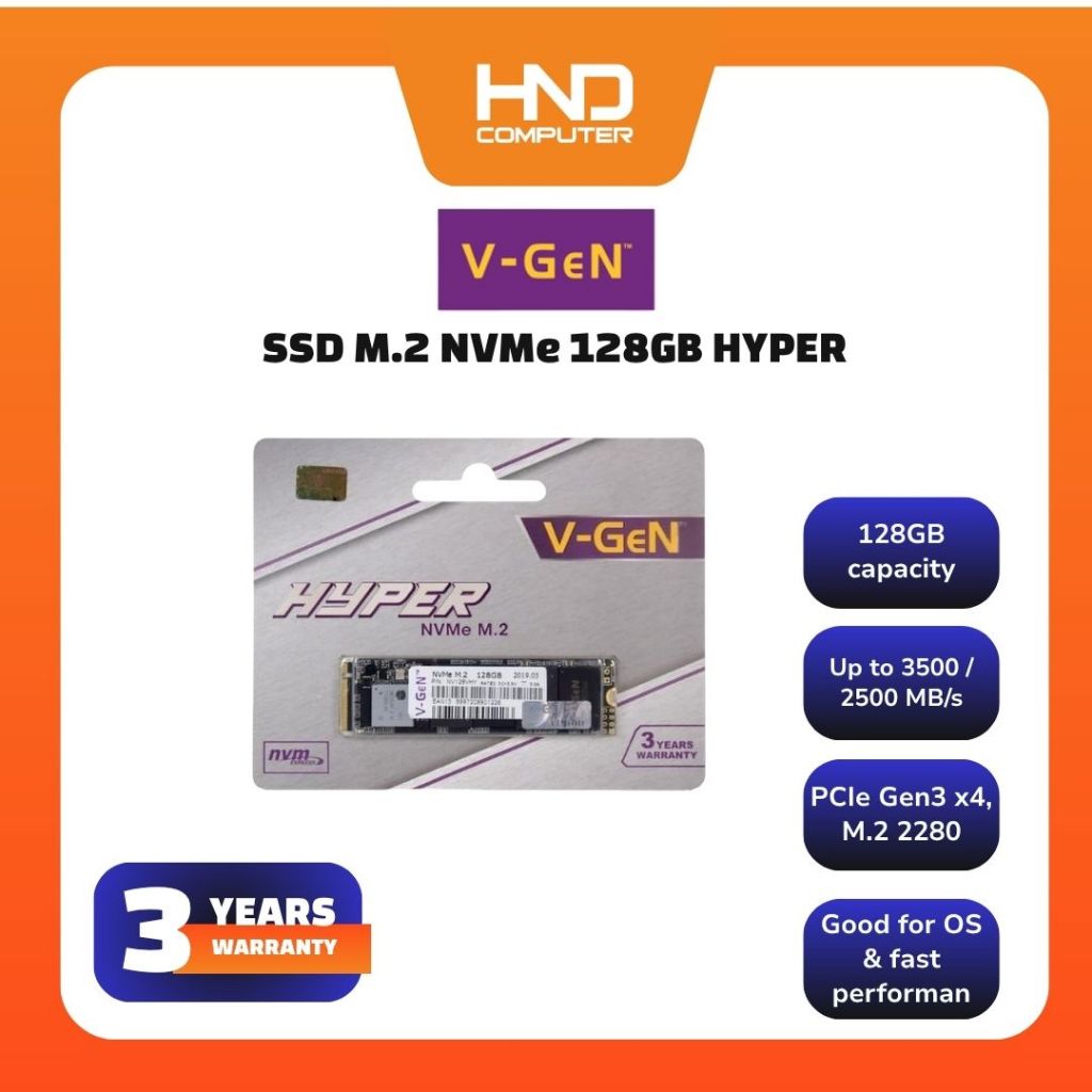 SSD VGEN SSD 128GB NVMe M.2 Hyper