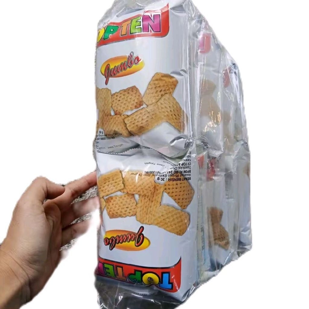 SNACK JADUL TOP TEN ISTIMEWA JUMBO KEMASAN 1 RENCENG ISI 10 PCS