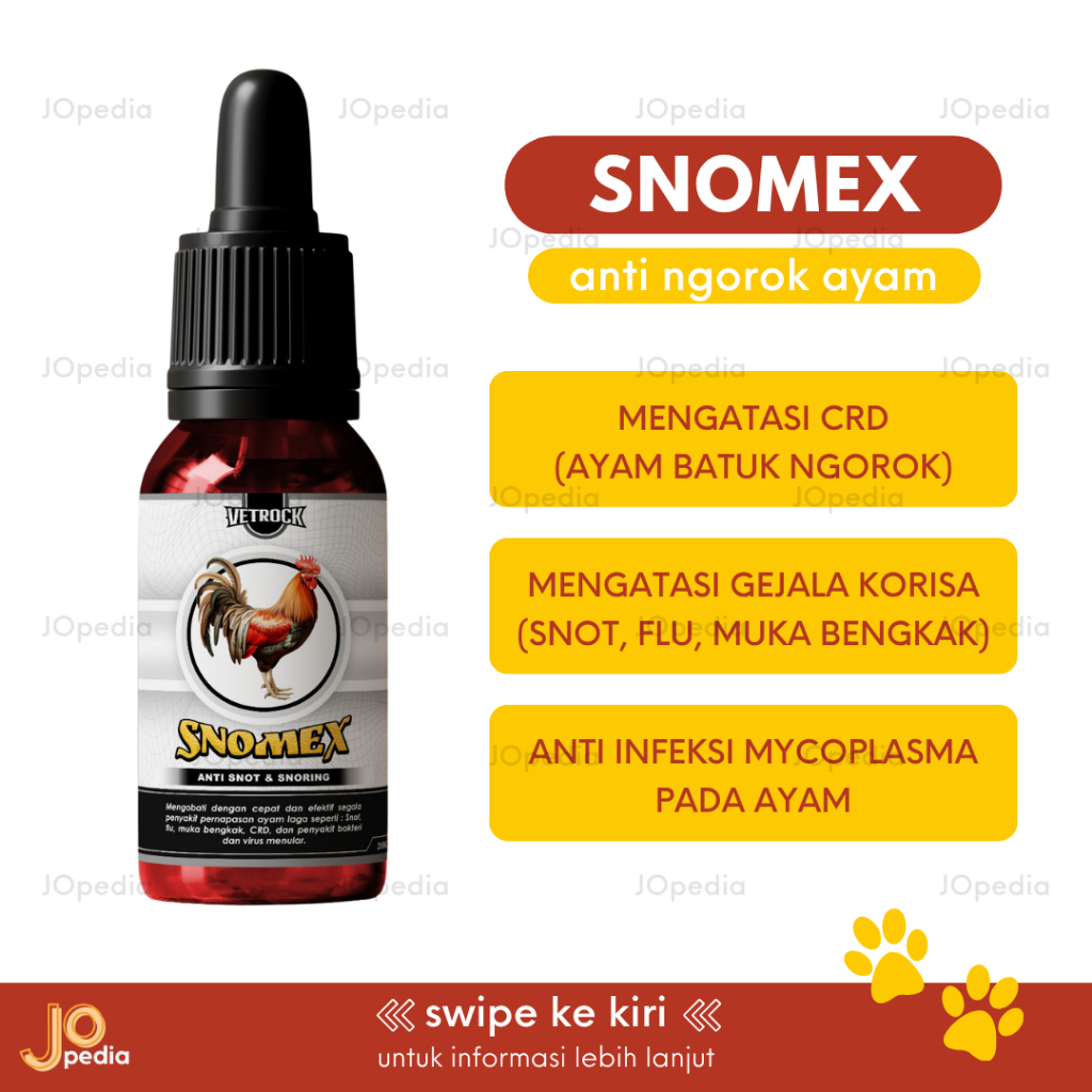 SNOMEX Obat Ayam Ngorok CRD Snot Flu Pilek Batuk Korisa Infeksi Sakit Radang Tenggorokan