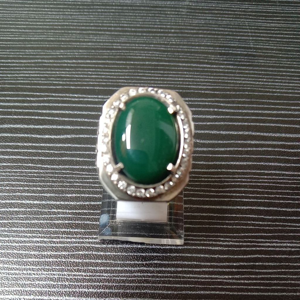 Batu Garut Hijau ( Perak 20gr Tebal Mewah )