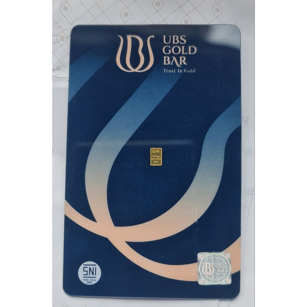 Emas UBS 0,05 Gram Asli 24K Sertifikat investasi Antam Mini Gold Murah Ready