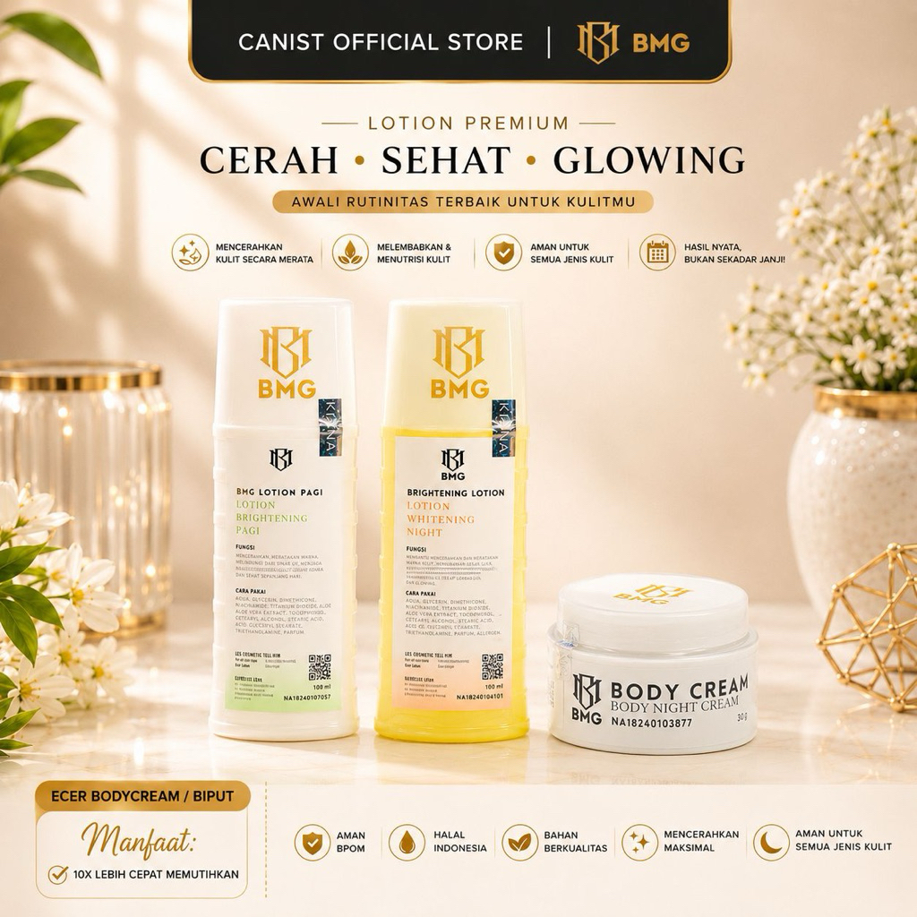 [ BMG PABRIK ] READY BMG LOTION DOSTING ISI 3 PUTIH KUNING BIPUT