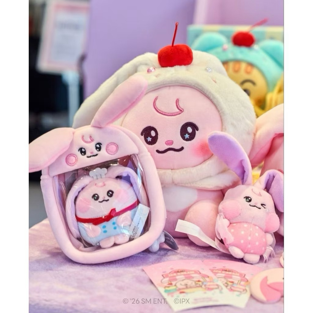 [Ready] SWEET Dreamiez Line Friends Kkyuping Jjopoo Jjed mini plush pouch keyring