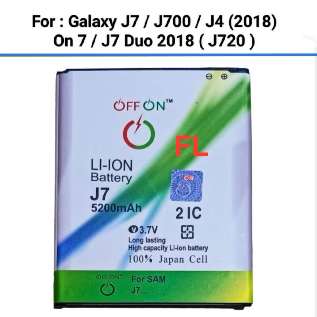 Baterai original for Samsung Galaxy J7, J700, J4 (2018), On 7, J7 Duo 2018 (J720) baterai original b