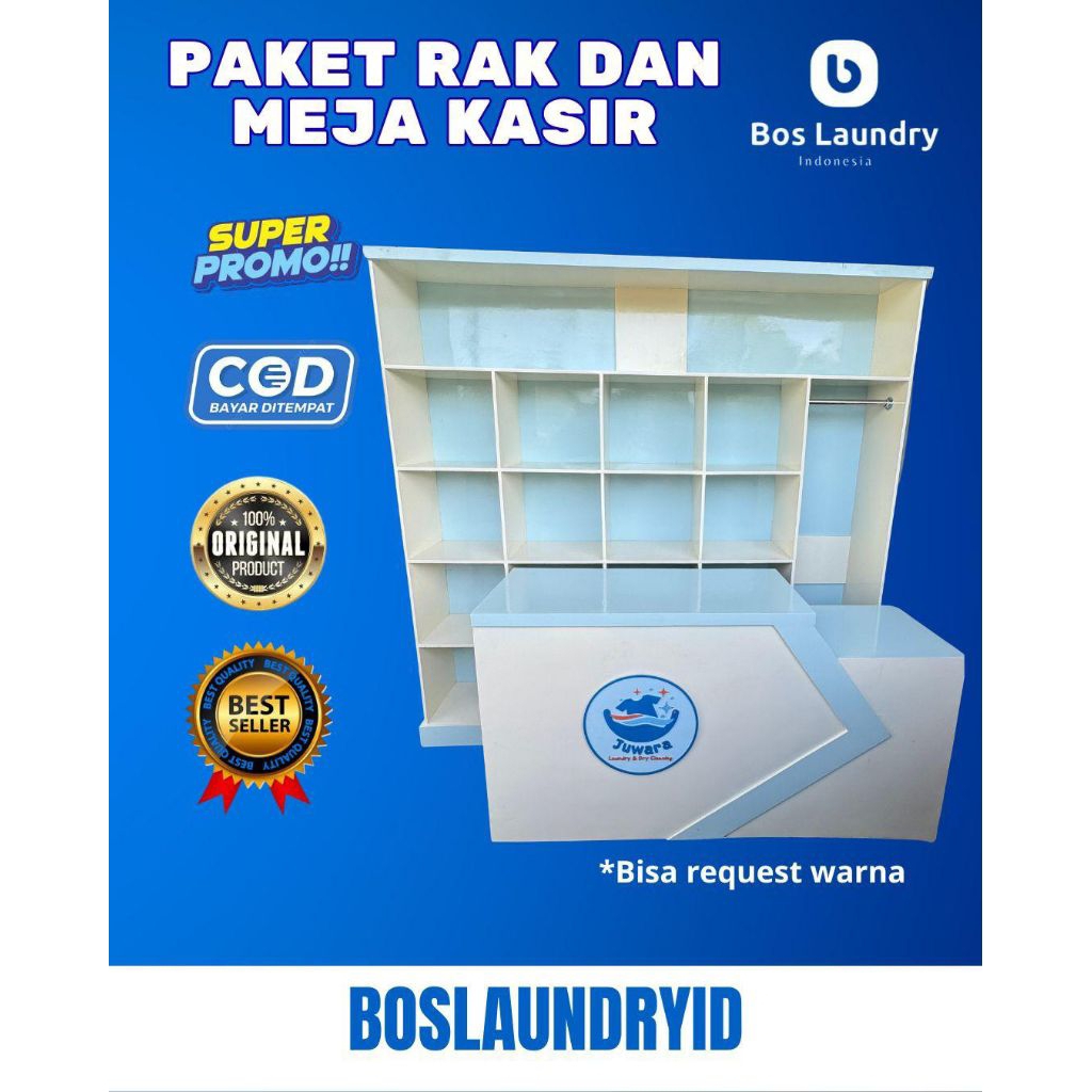 (Hanya untuk DP) Meja Kasir Dan Rak Laundry