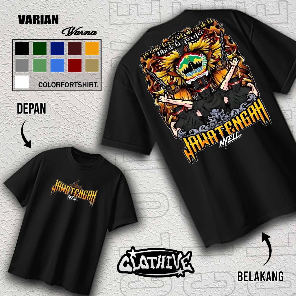 KAOS CLOTHIVE - KAOS JAWA TENGAH KEKINIAN - KAOS JAWA TENGAH PRIA WANITA TERBARU & TERLARIS
