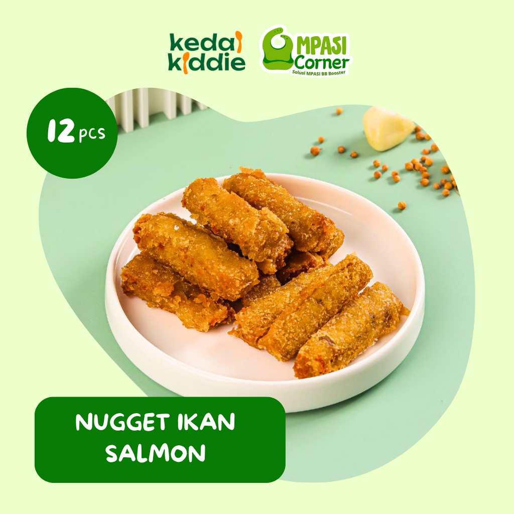 Nugget Ikan Salmon (12pcs) Mpasi Frozen Food Tinggal Digoreng Tinggi Gizi