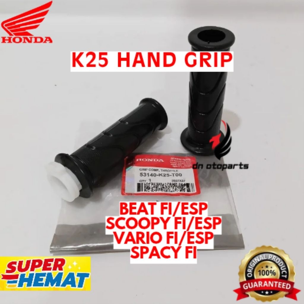 HAND GRIP ORIGINAL HONDA KODE K25, HAND GRIP SCOOPY FI/ESP, HAND GRIP BEAT FI/ESP, HAND GRIP VARIO F