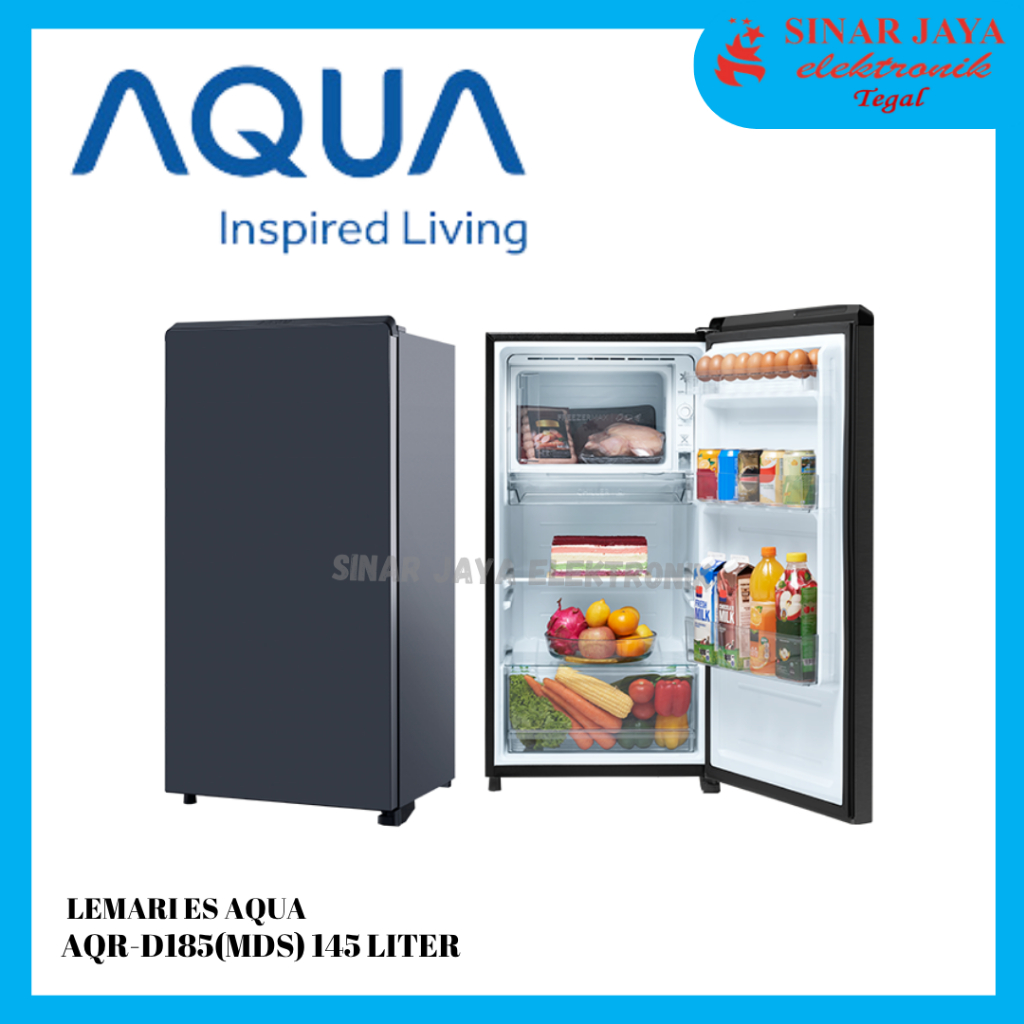 LEMARI ES AQUA 1 PINTU AQR-D185MDS / KULKAS AQUA 1 PINTU AQR-D185MDS
