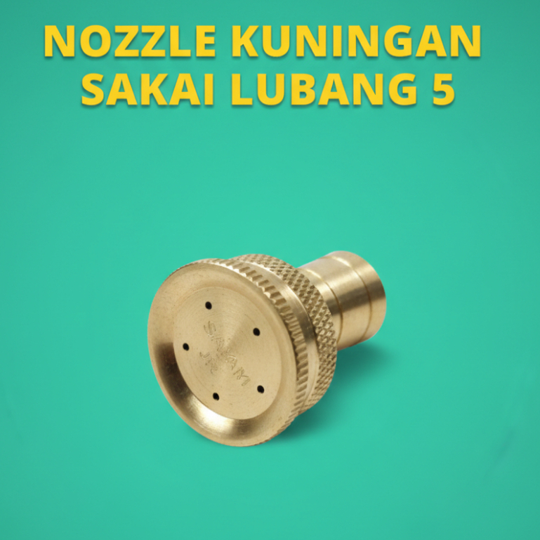 NOZZLE SPUYER LUBANG 5 KUNINGAN SAKAI/  NOSEL NOZZEL KUNINGAN LUBANG 5 SAKAI SUPER KABUT