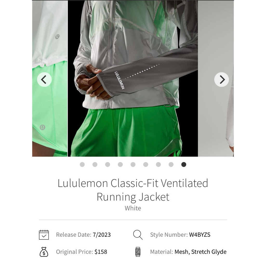 Lululemon Classic-Fit Ventilated Running Jacket