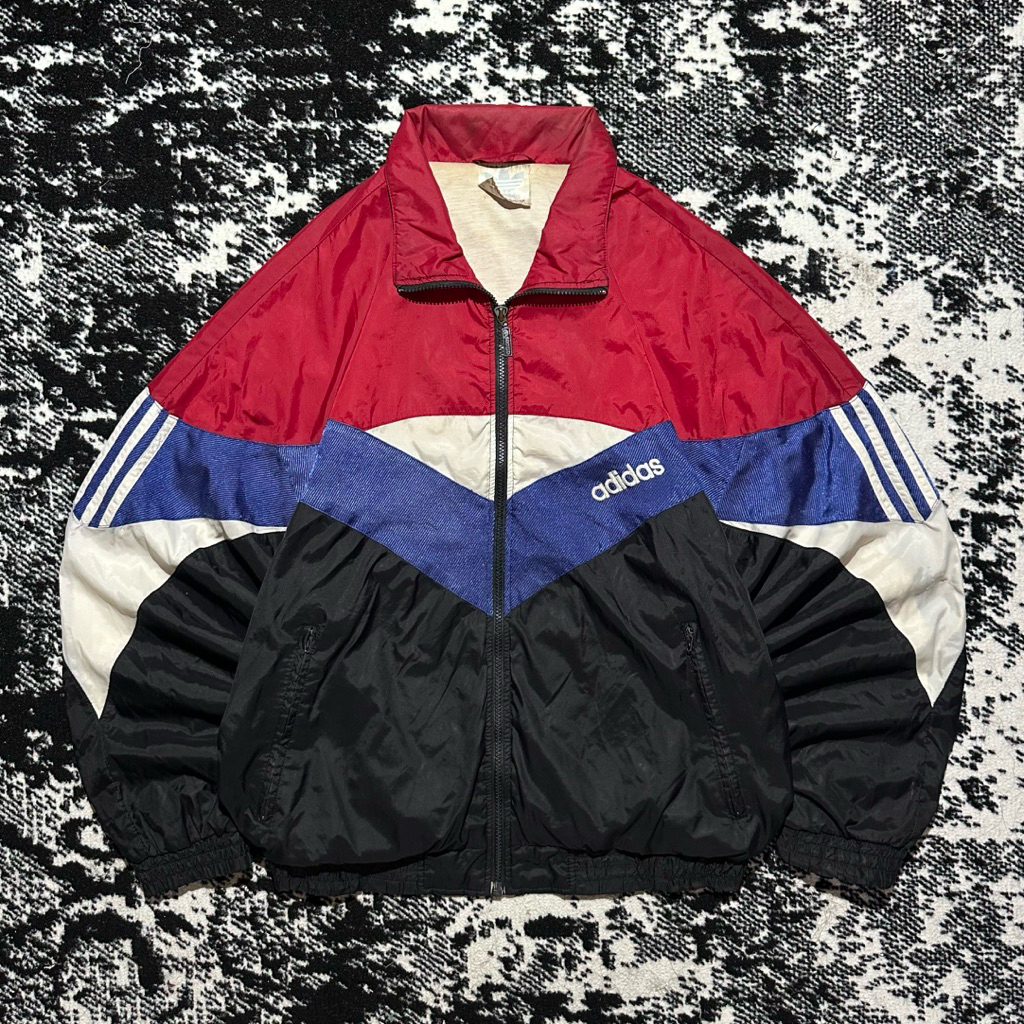 Windbreaker ADIDAS TRIFOIL 90s Jacket Vintage Colourblock