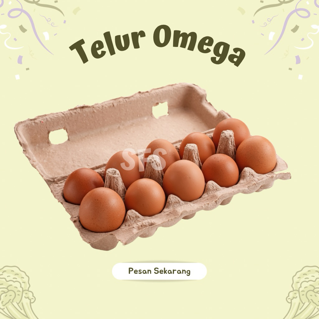 TELUR OMEGA 10 BUTIR SEGAR - SAYUR FRESH SOLO