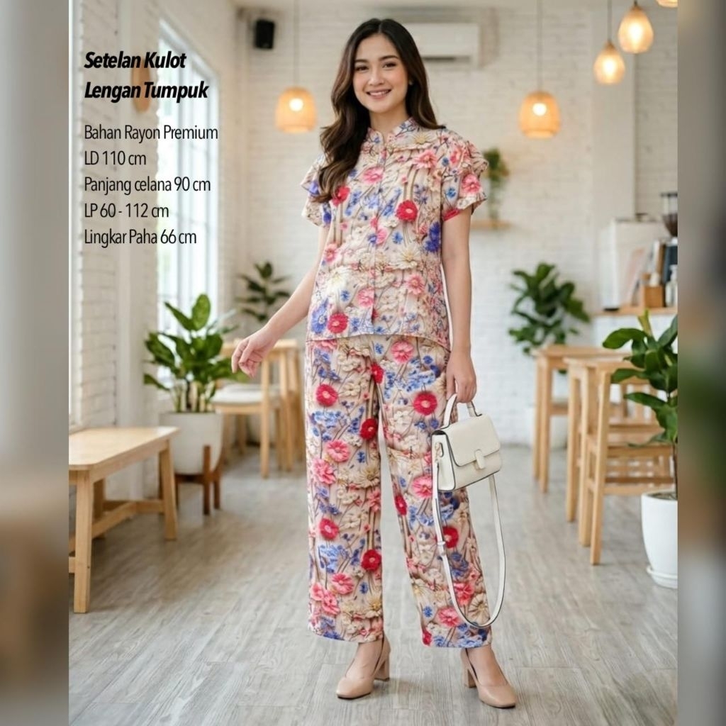 SETELAN WANITA KEKINIAN - SETELAN RAYON PREMIUM - SETELAN RAYON MOTIF