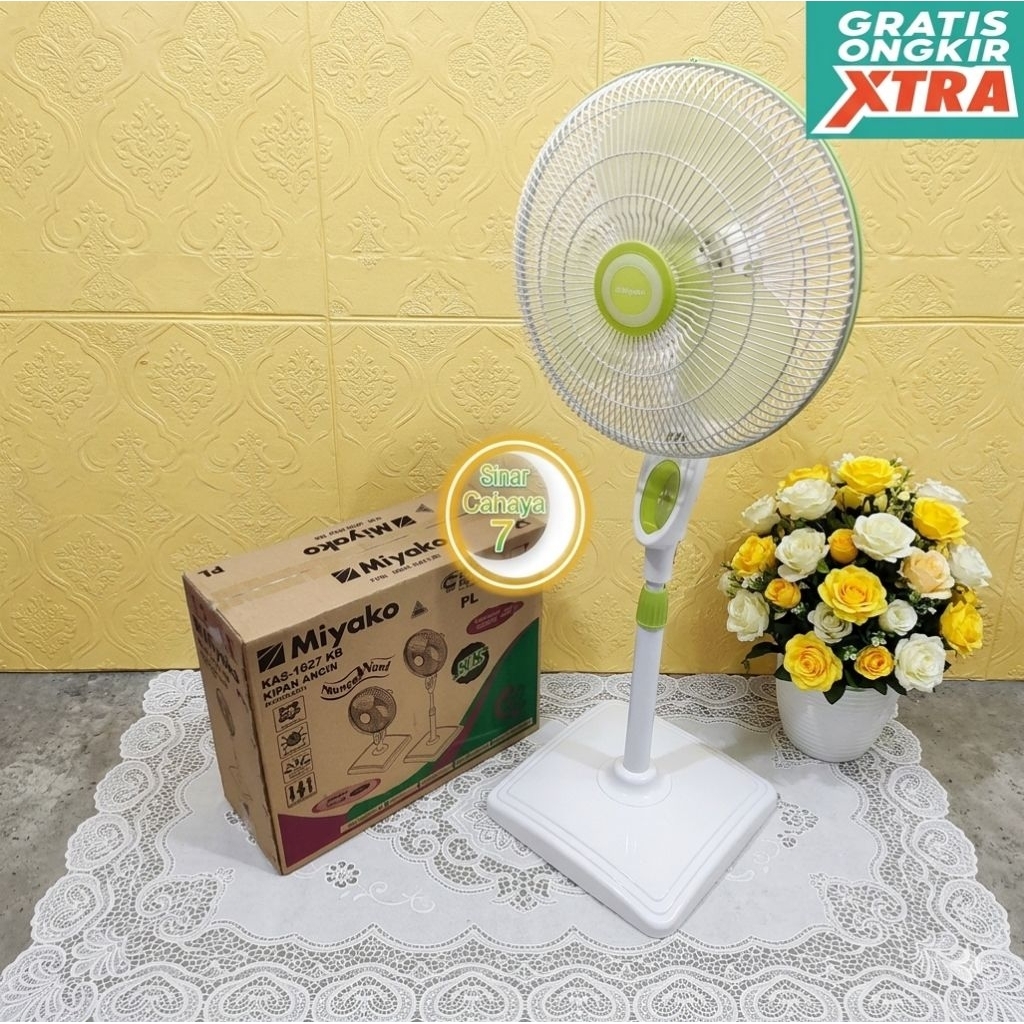 Kipas angin MIYAKO KAS 1627-KB 16 inch K Berdiri & duduk kipas angin Stand fan Desk fan