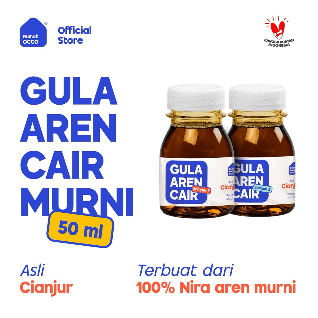 [SAMPEL] Aren Liquid Premium 50ml / Gula Aren Cair Murni Petani Lokal Cianjur - Sirup Kopi Susu & Bo