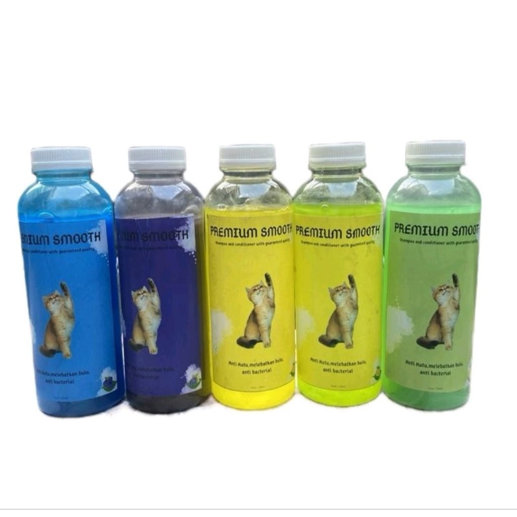 PREMIUM SMOOTH Shampo Kucing Anjing Anti Kutu Anti Jamur Shampo Anti Rontok dan Pelembut Bulu