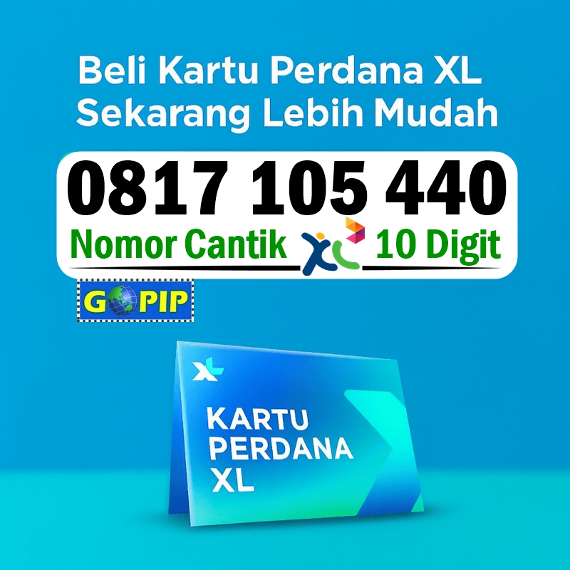 Nomor Cantik XL 10 Digit 105 440 Kartu Perdana Support 5G Prabayar