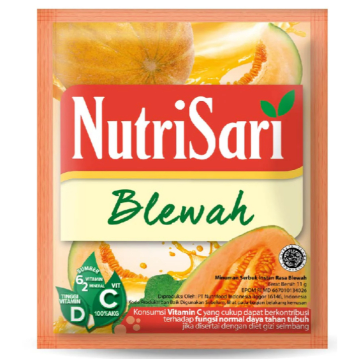 Nutrisari Blewah 10's Minuman serbuk rasa blewah segar bervitamin