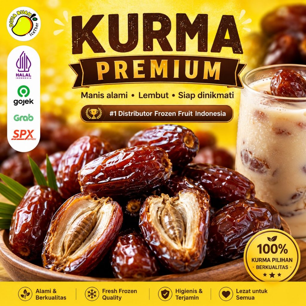 Kurma Frozen Fruit 250g,500g,1Kg – Buah Beku Segar Siap Konsumsi | Duta Buah Icether Bandung