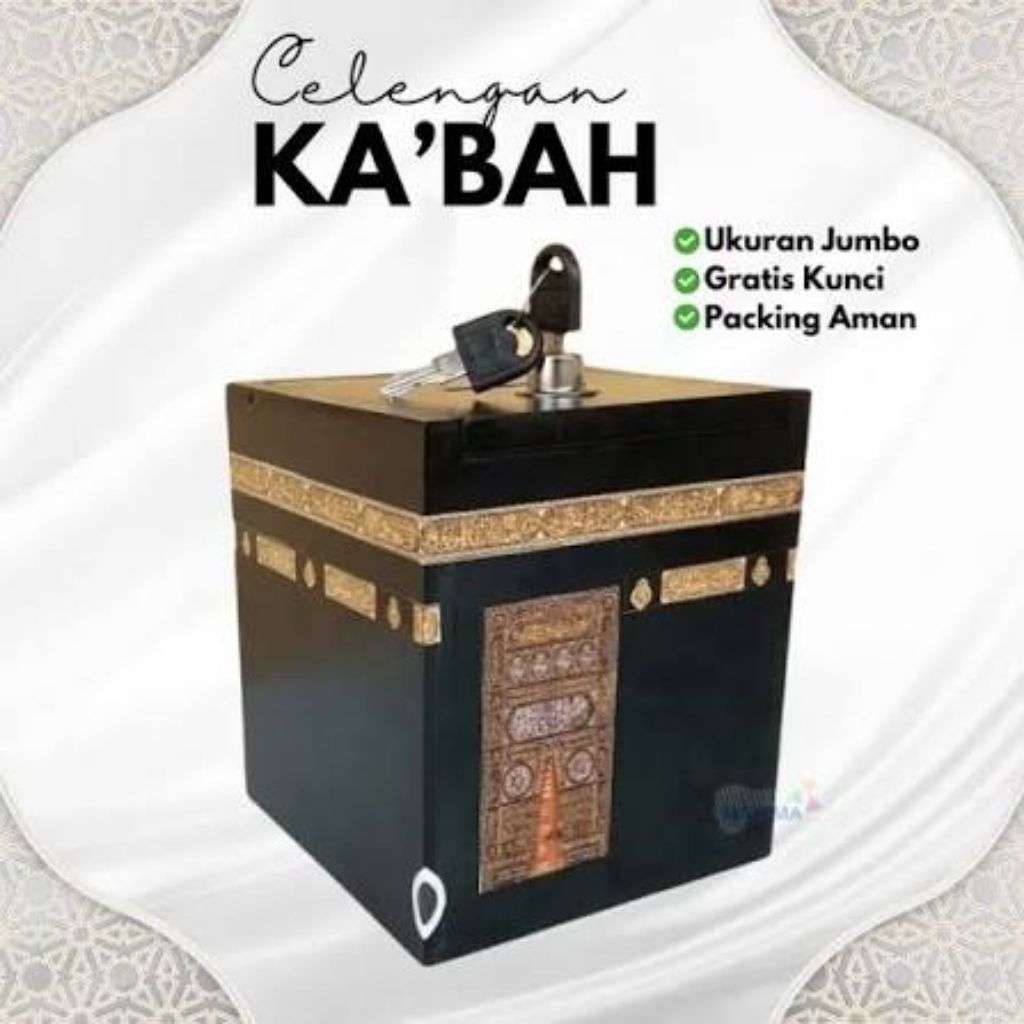 Celengan ka'bah kunci jumbo - Celengan miniatur Ka'bah kunci jumbo besar