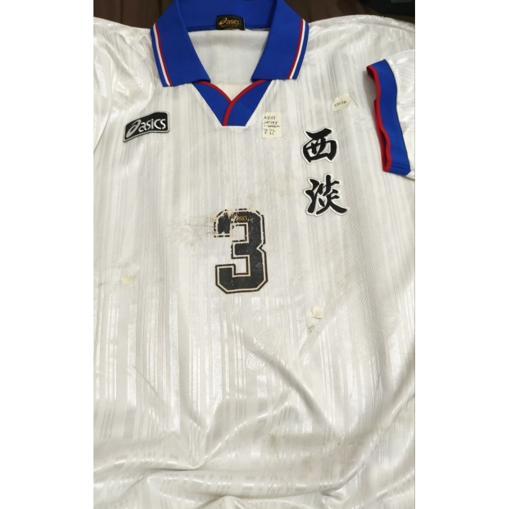 ASICS ORIGINAL JERSEY SATIN MADE IN JAPAN NUMBER 3 SIZE L