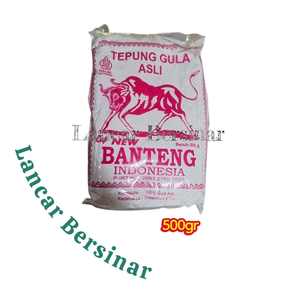 Tepung Gula Asli Cap Banteng Gula Bubuk Cap Banteng 500gr