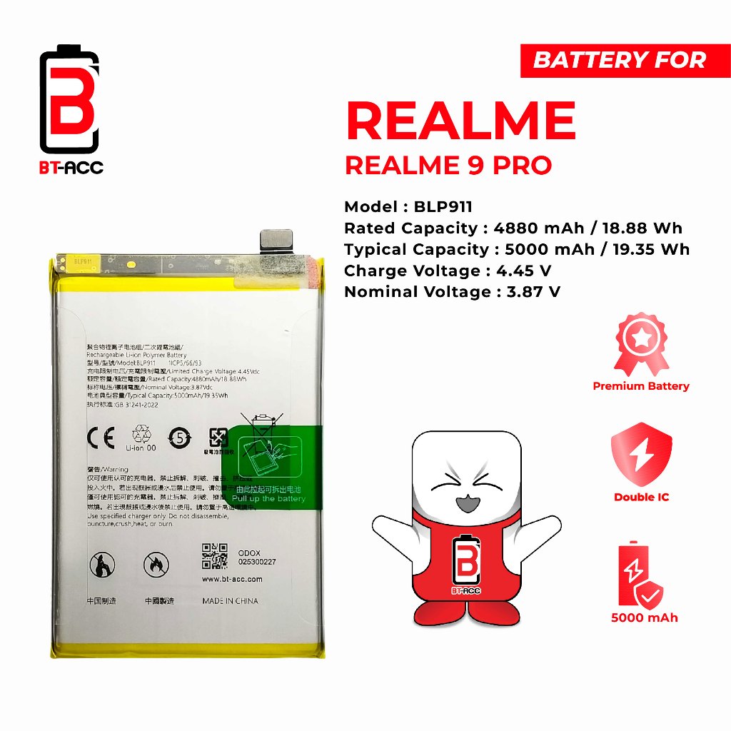 BATERAI BT-ACC BLP911  REALME 9 PRO/V25