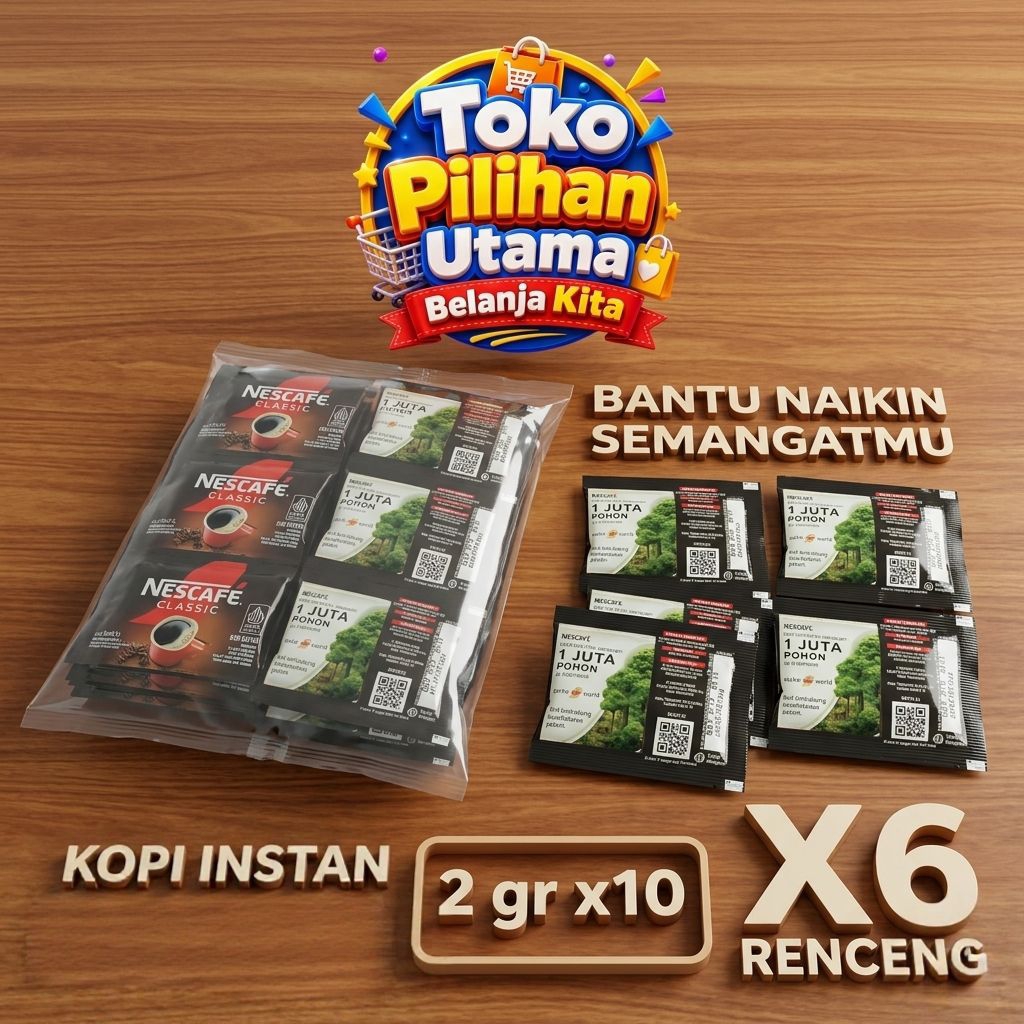 Nescafe Classic Sachet 2 gram (1 pack isi 60 sachet)