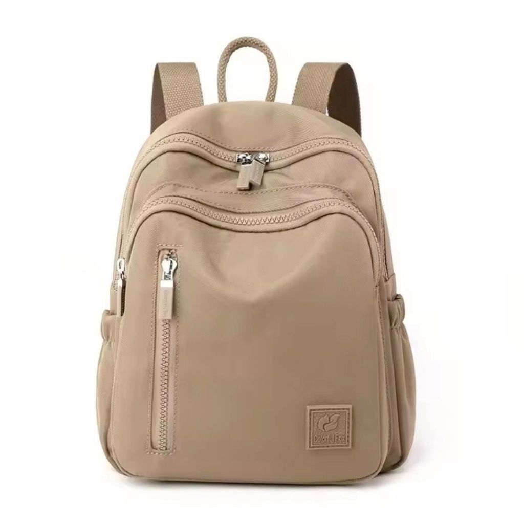 HATRA BAGS Tas Ransel Wanita Kanvas AB Chibao Khaki - Fungsional, Tahan Lama, Desain Modis