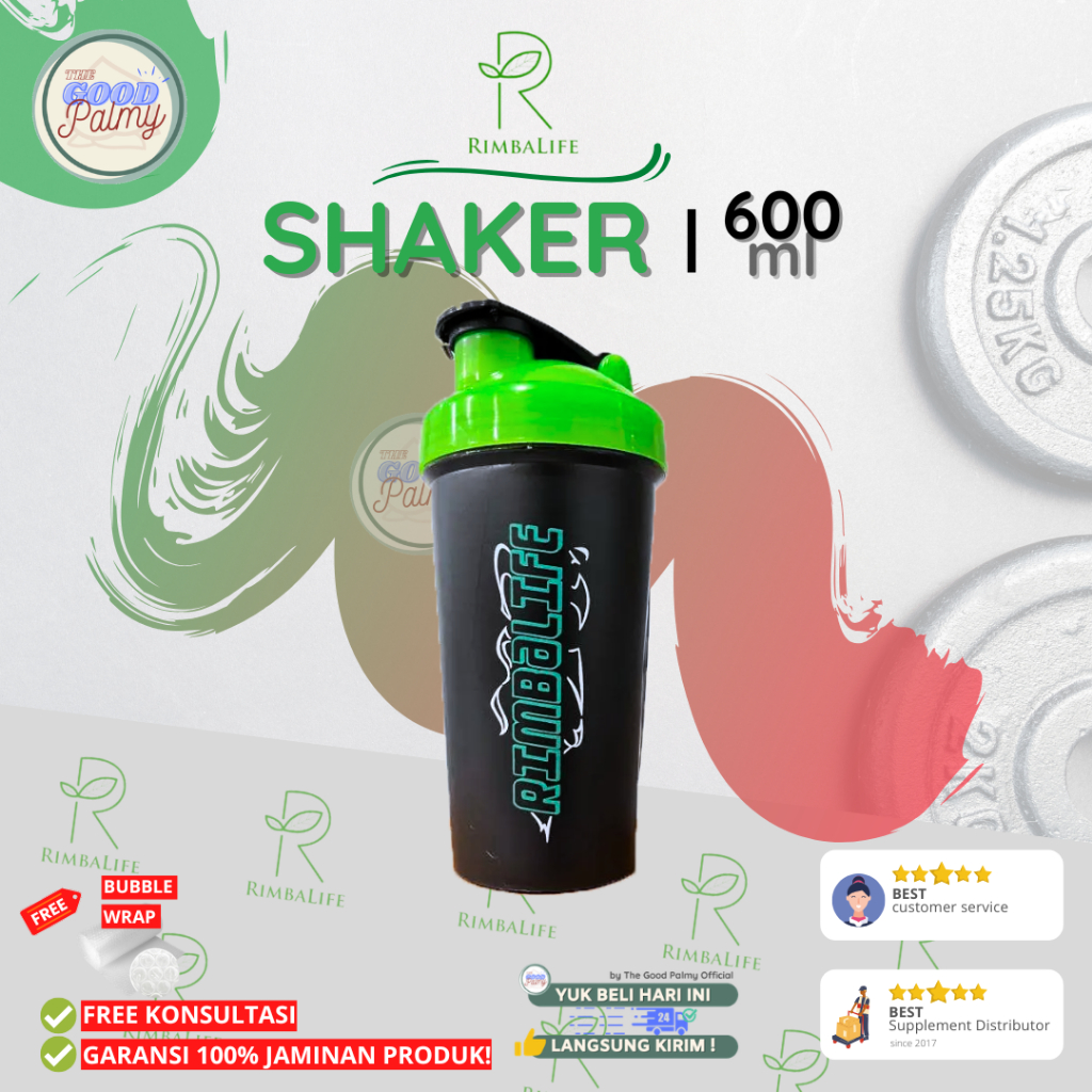 Shaker Rimbalife 600 ml Rimba Life Botol Minum Whey Mass Gainer M1 Muscle First MuscleFirst Evolene 