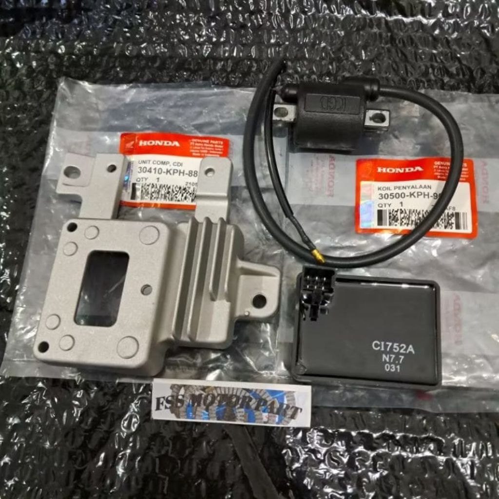 Paket Pengapian Cdi Unit + Coil + Kiprok Regulator Honda Supra X 125 Karisma Kirana KPH ORI