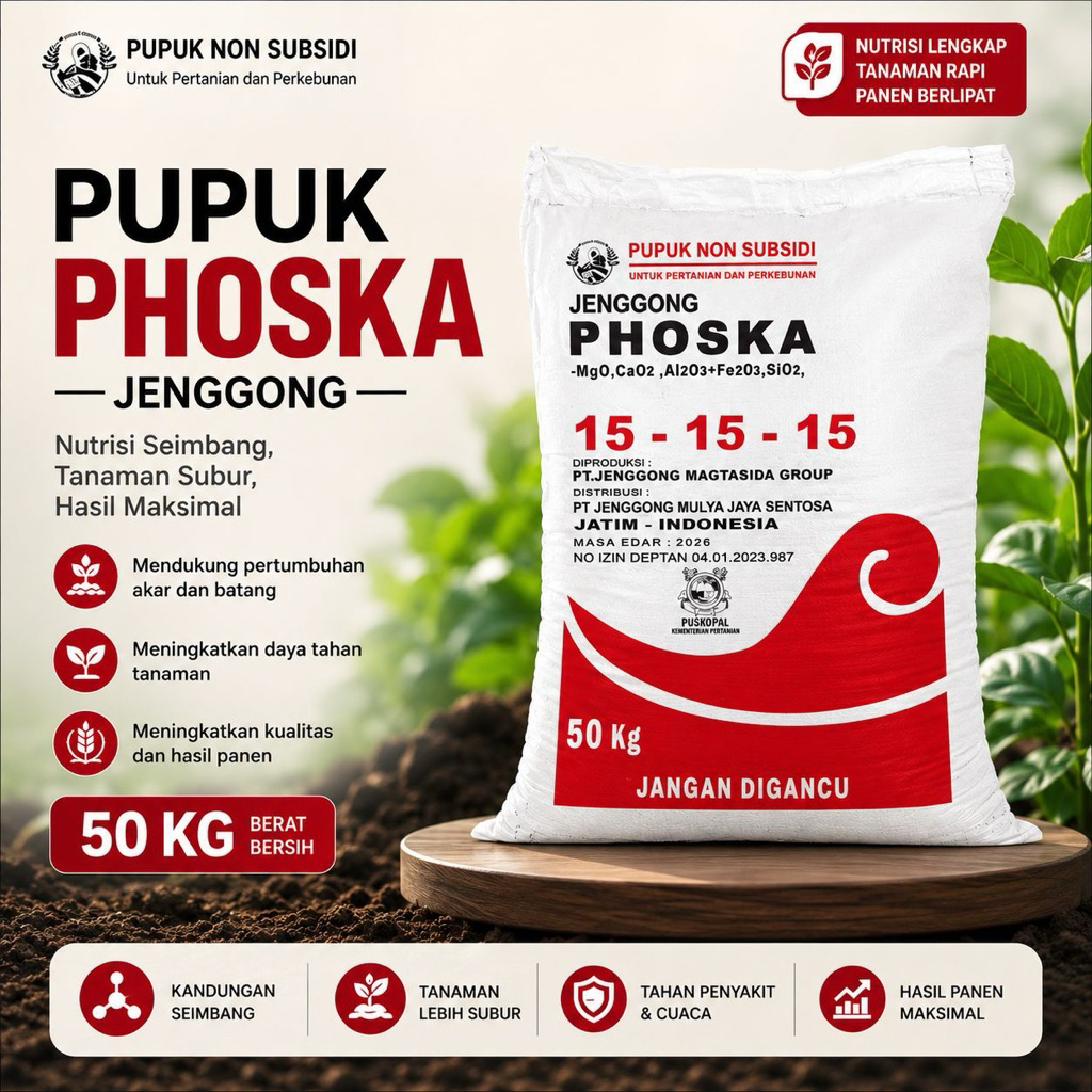 PUPUK PHOSKA 15-15-15 JENGGONG 50 KG