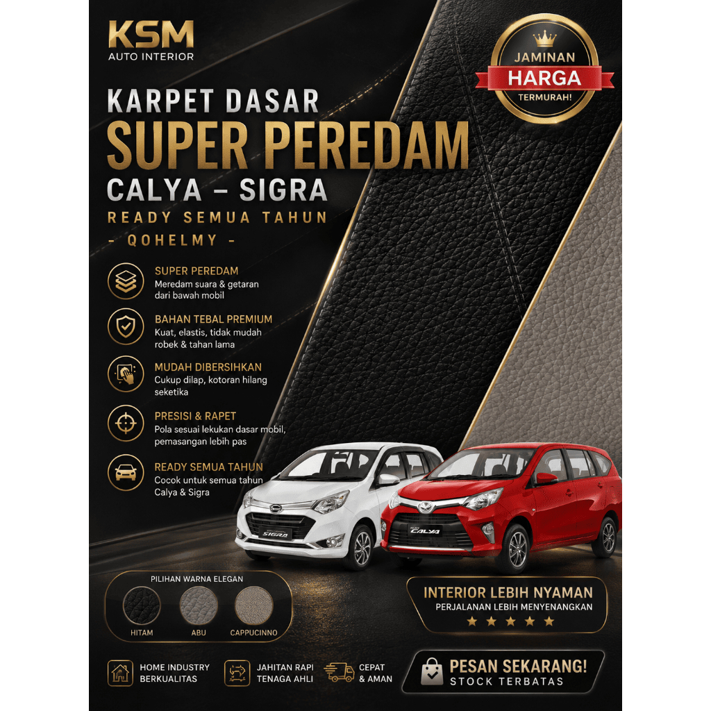 KARPET DASAR MOBIL CALYA / SIGRA - PEREDAM
