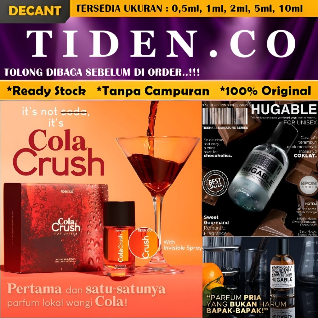 (FREE TESTER) Decant TIDEN.CO Perfume - ColaCrush Hugable Intense Manners