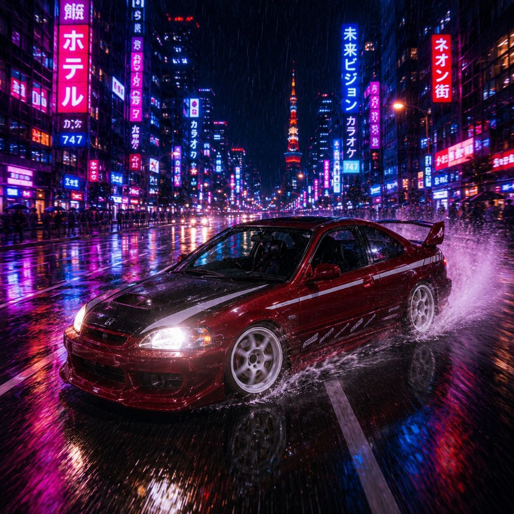 [Loose] Hot Wheels HotWheels Honda Civic SI Merah Red