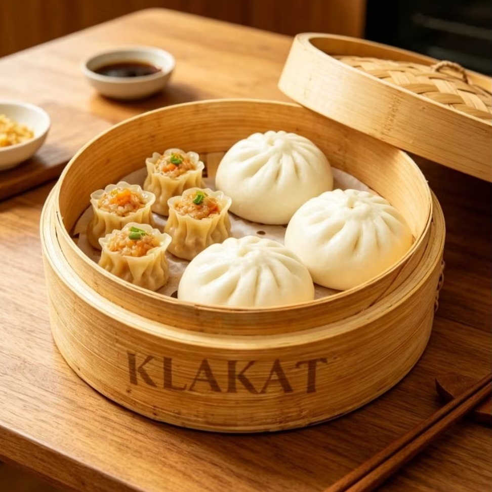 Klakat bambu dimsum 15 cm wadah klakat bambu dimsum