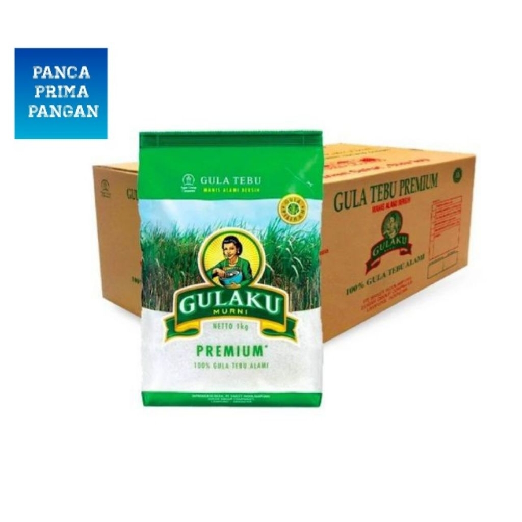 Gula Pasir Gulaku Hijau Premium 1 kg - 1 Dus Isi 24 pcs