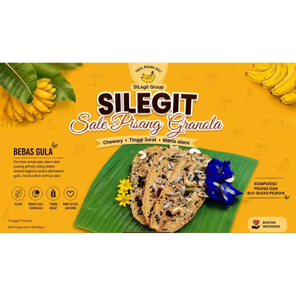 SALE PISANG GRANOLA | sale pisang granola | Silegit sale pisang | Pisang sale | healty food |